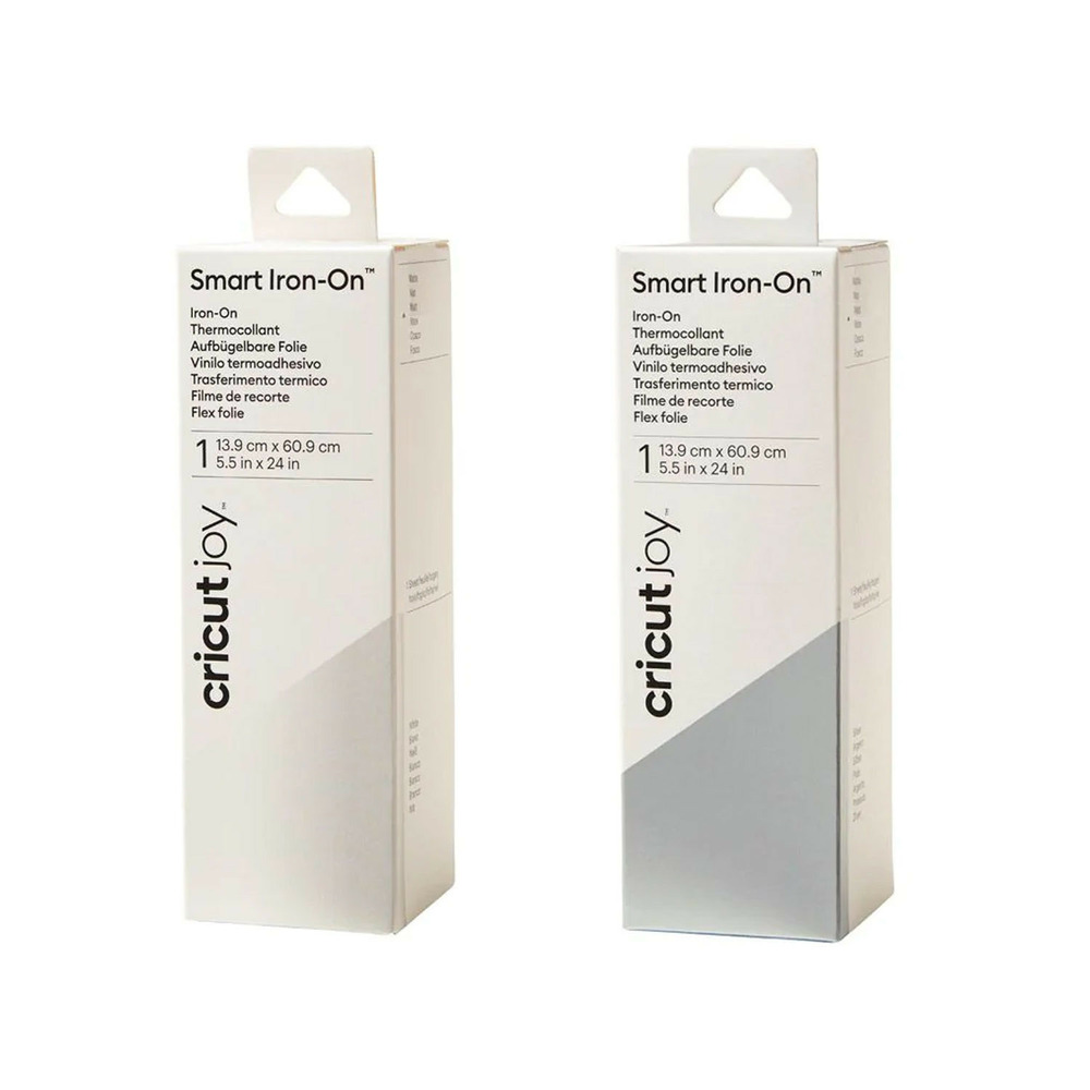 2 rouleaux thermocollants mats 61 x 14 cm - blanc, argenté