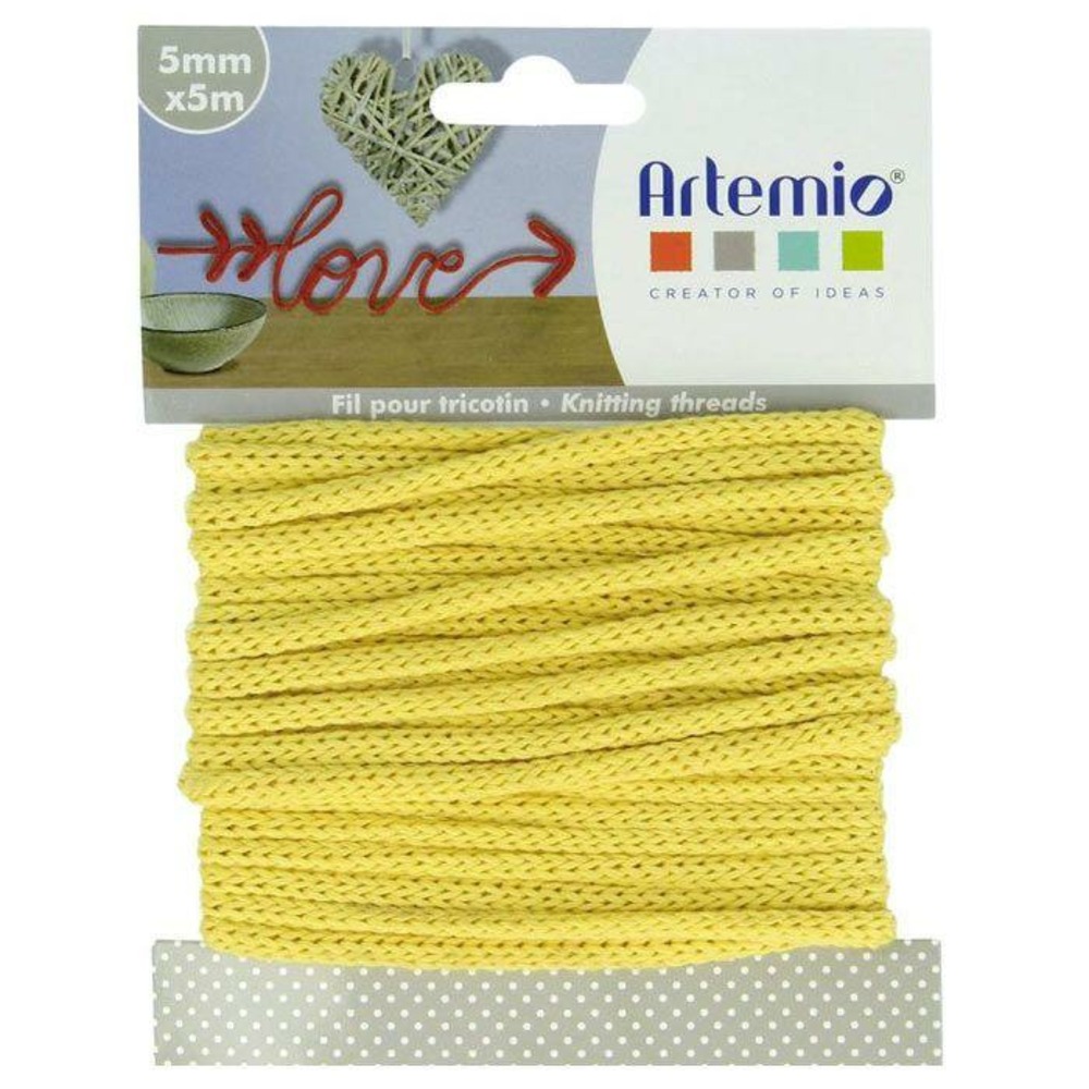 Fil à tricotin 5 mm x 5 m - jaune