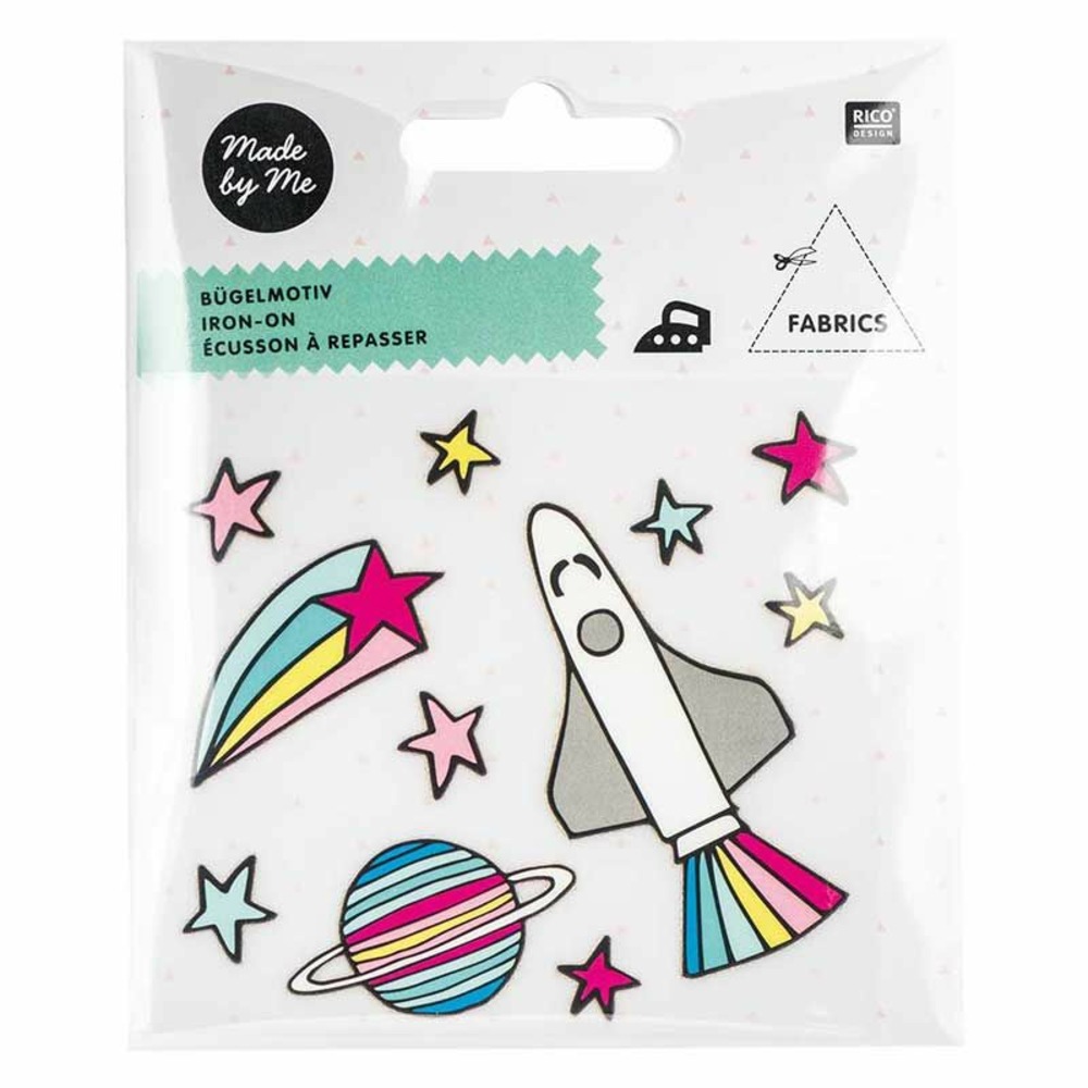 Ecussons thermocollants à repasser - espace multicolore