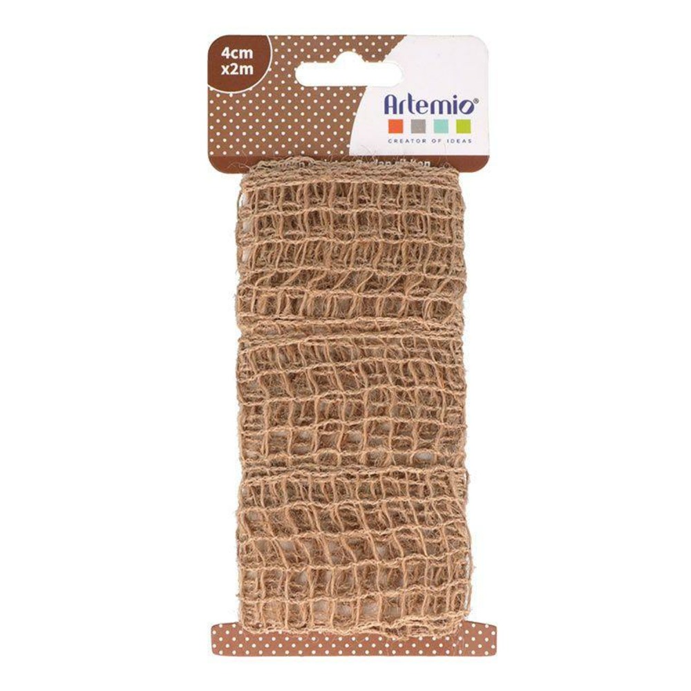 Ruban en jute - treillis - 2 m x 4 cm