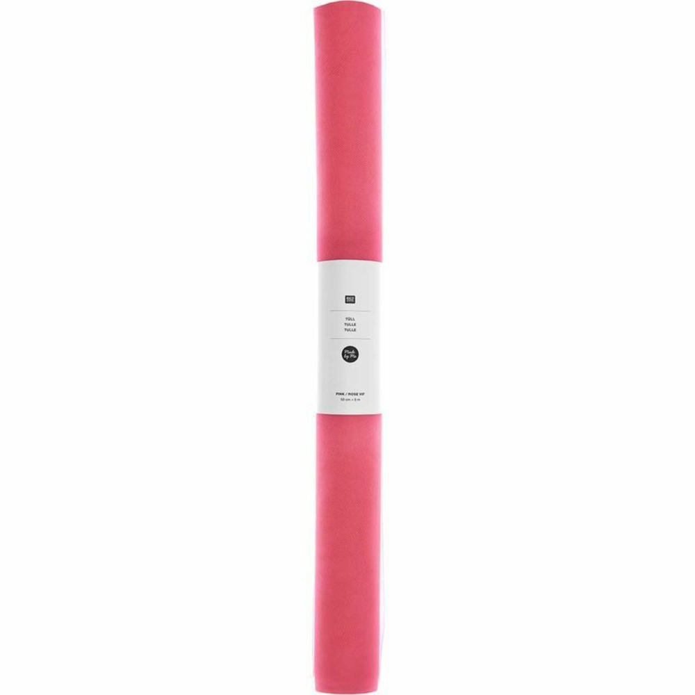 Rouleau de tulle 50 cm x 5 m - fuchsia