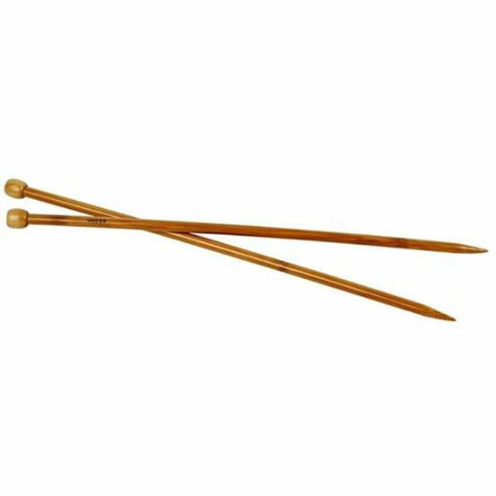 2 aiguilles à tricoter en bambou 35 cm - ø 8 mm