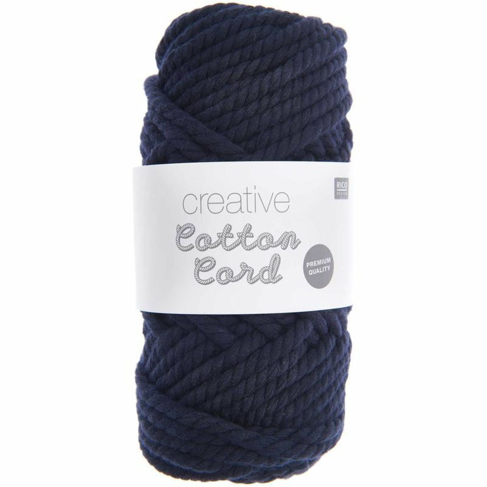 Pelote de corde en coton 25 m - bleu marine