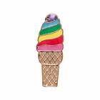 Pin's - glace en cornet - multicolore - 24 x 10 mm