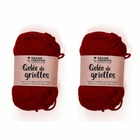 2 fils de coton pour crochet 55 m - rouge bordeaux