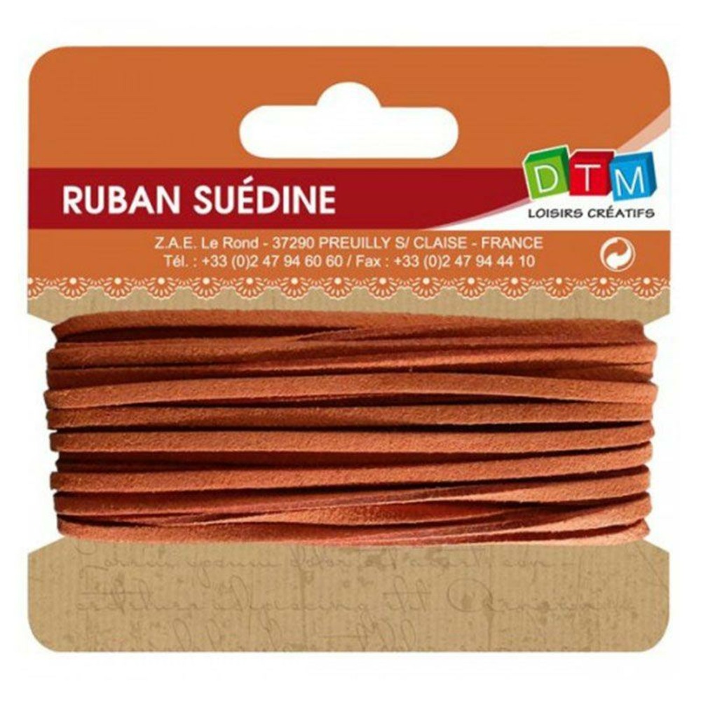 Ruban suédine 5 m - orange