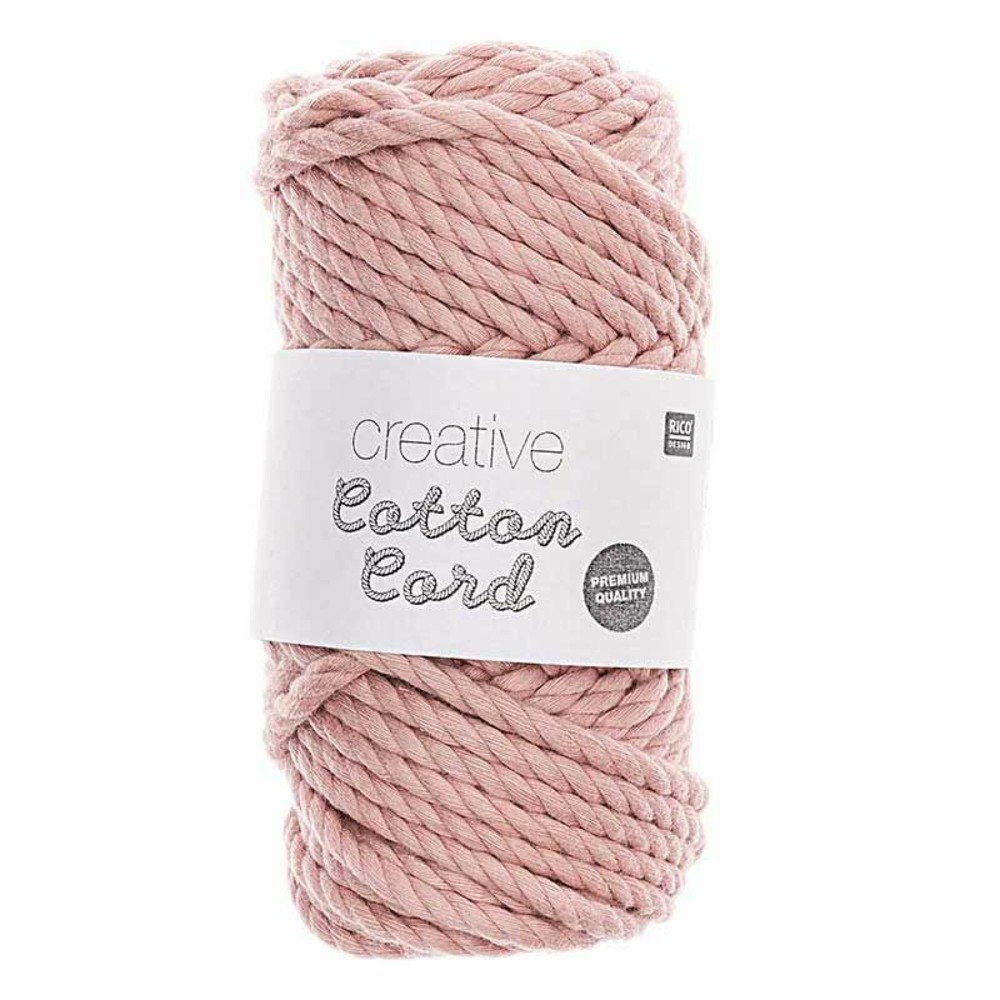 Pelote de corde en coton 25 m - rose poudré