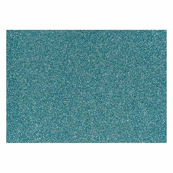 Papier thermocollant bleu pailleté - 14,8 x 21 cm