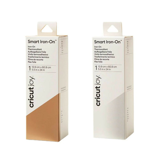 2 rouleaux thermocollants mats 61 x 14 cm - blanc, doré