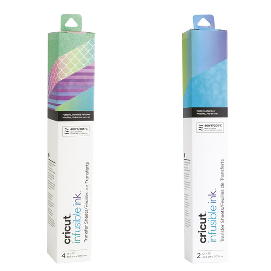 6 feuilles de transfert - sirène + arc-en-ciel - 30,5 x 30,5 cm cricut