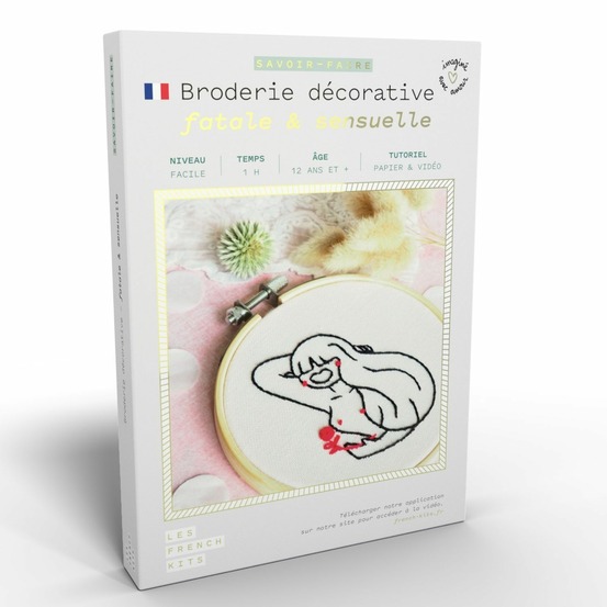 Coffret diy - broderie décorative - femme fatale