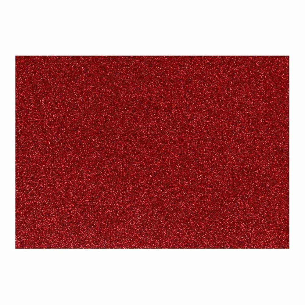 Papier thermocollant rouge pailleté - 14,8 x 21 cm