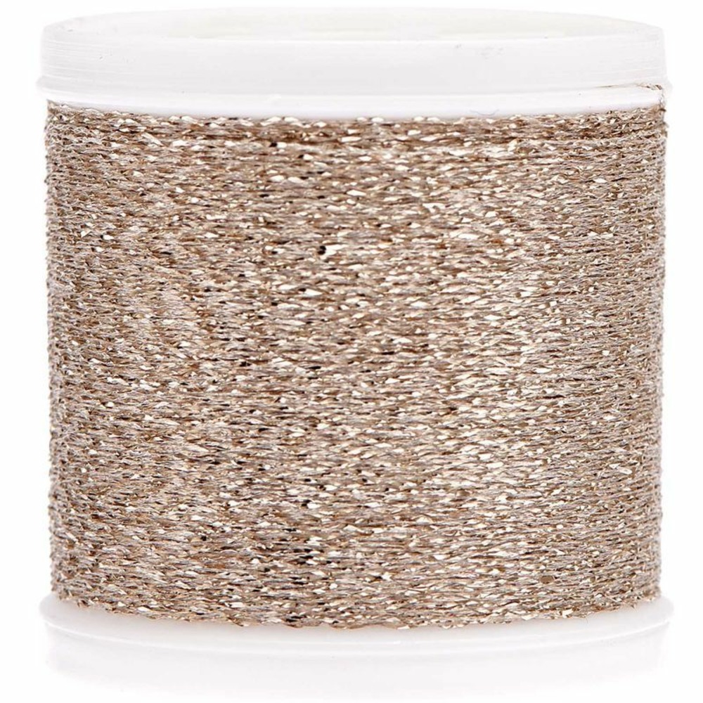 Fil à broder - 200 m - couleur métallique - champagne
