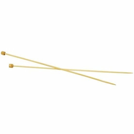 2 aiguilles à tricoter en bambou 35 cm - ø 4 mm
