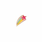 Pin's - étoile filante - multicolore - 16 x 7 mm