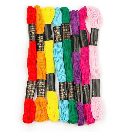 8 échevettes de fils en polyester 7 m - mexicain