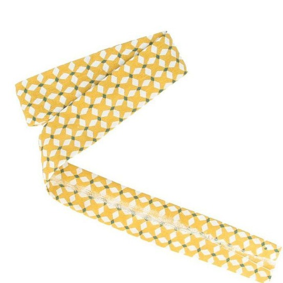 Biais de couture 3 m x 20 mm - croix jaunes