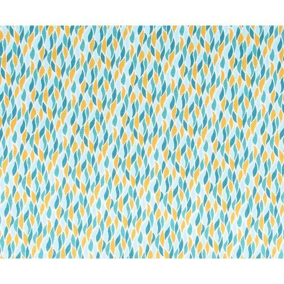 Coupon de tissu 55 x 45 cm - flammes orange et bleues