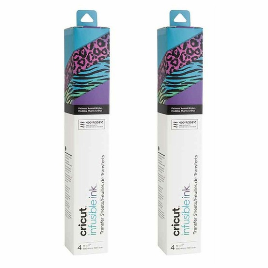 8 feuilles transfert - animaux flashy - 30,5 x 30,5 cm