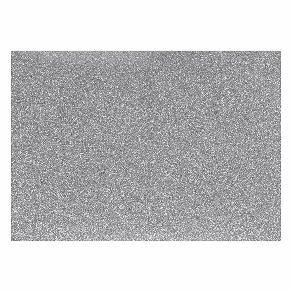 Papier thermocollant argent pailleté - 14,8 x 21 cm