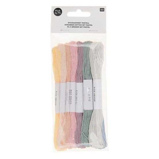 10 fils à broder en coton - pastel