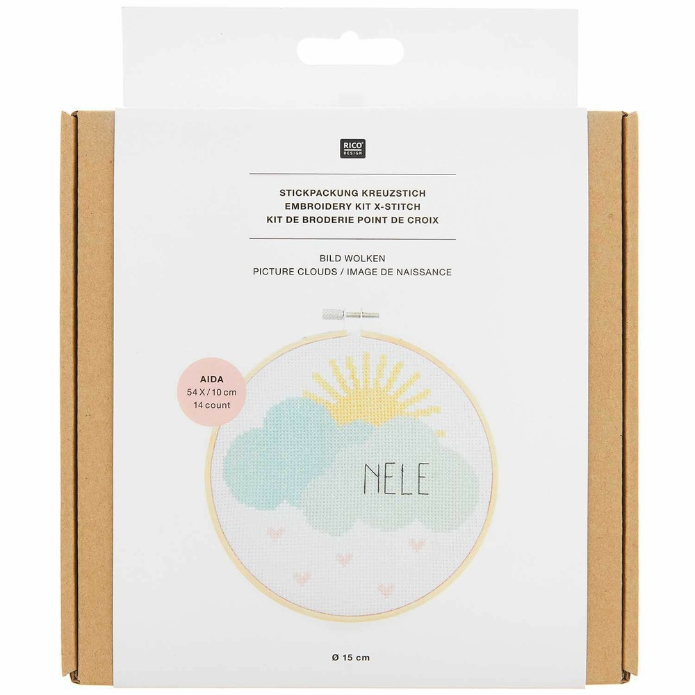 Kit broderie de naissance nuage