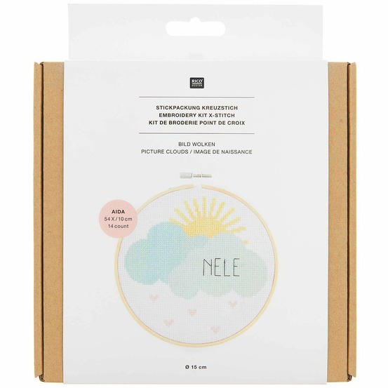 Kit broderie de naissance nuage