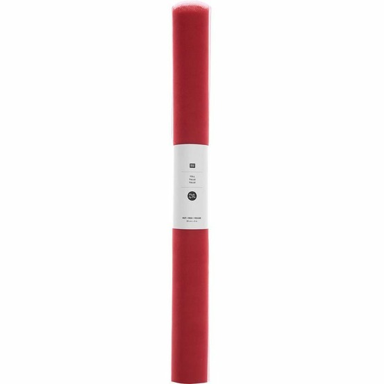 Rouleau de tulle 50 cm x 5 m - rouge