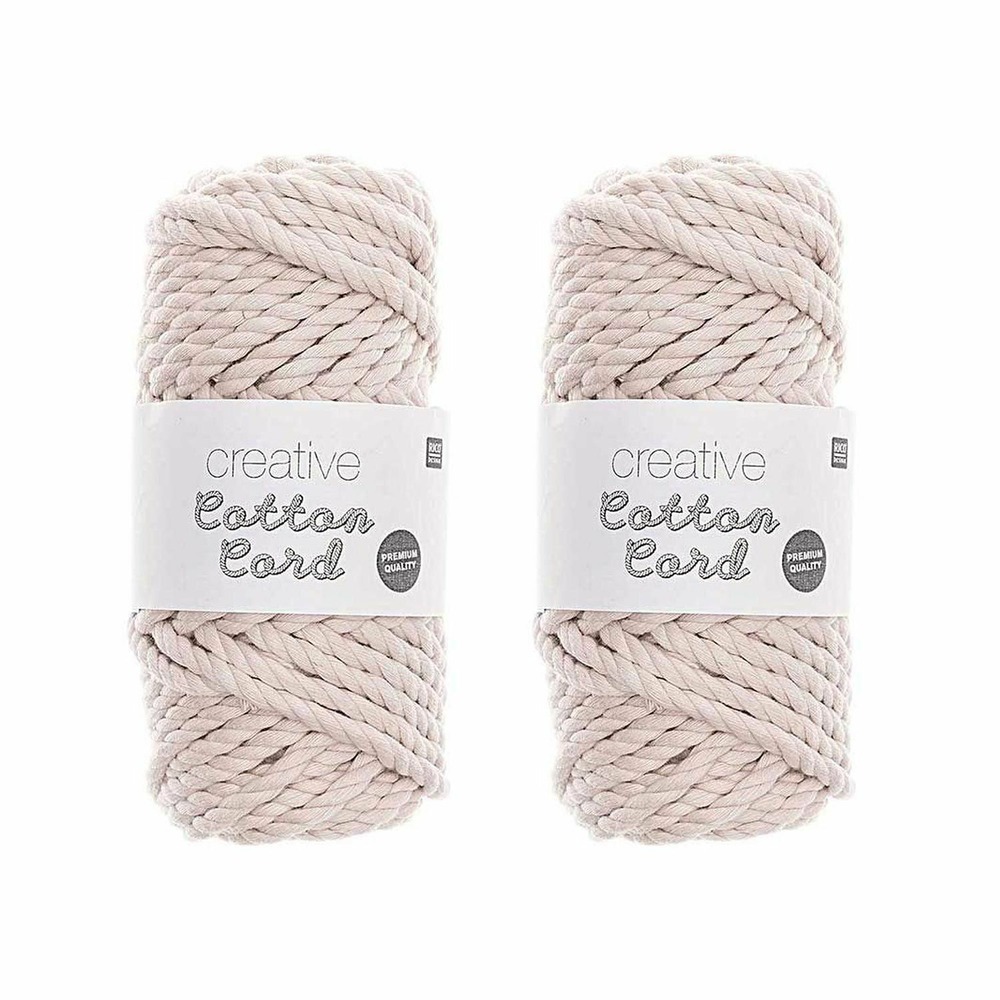 2 pelotes de corde en coton 25 m - ecru