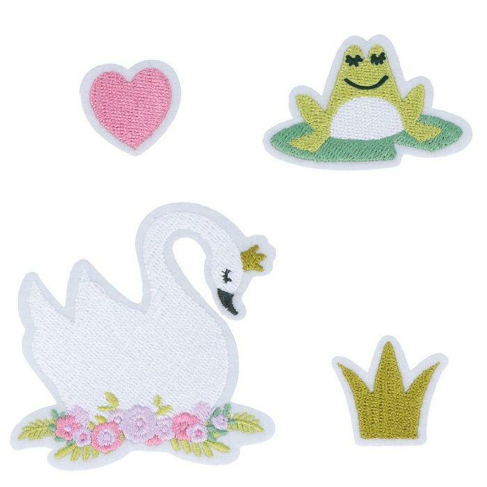 4 écussons thermocollants - cygne