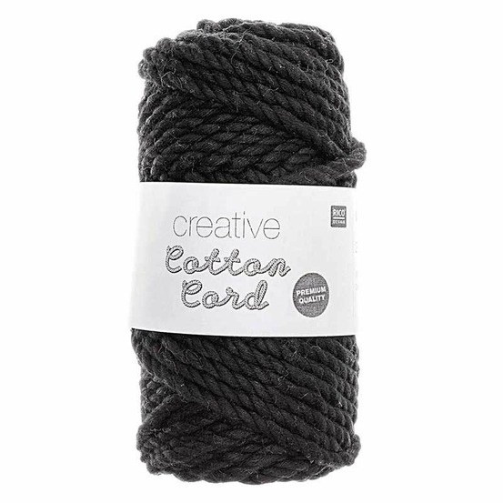 Pelote de corde en coton 25 m - noir