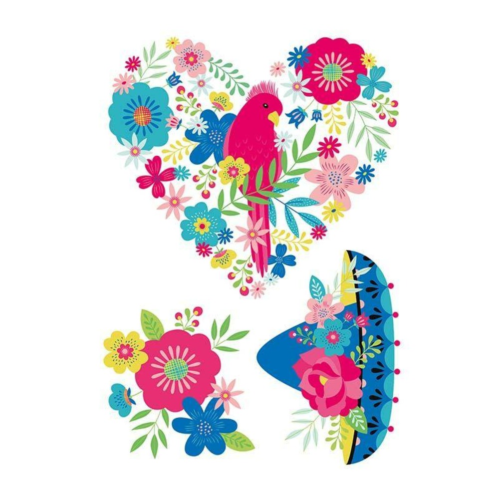 Transfert thermocollant pour textiles - a5 - cœur - viva la vida