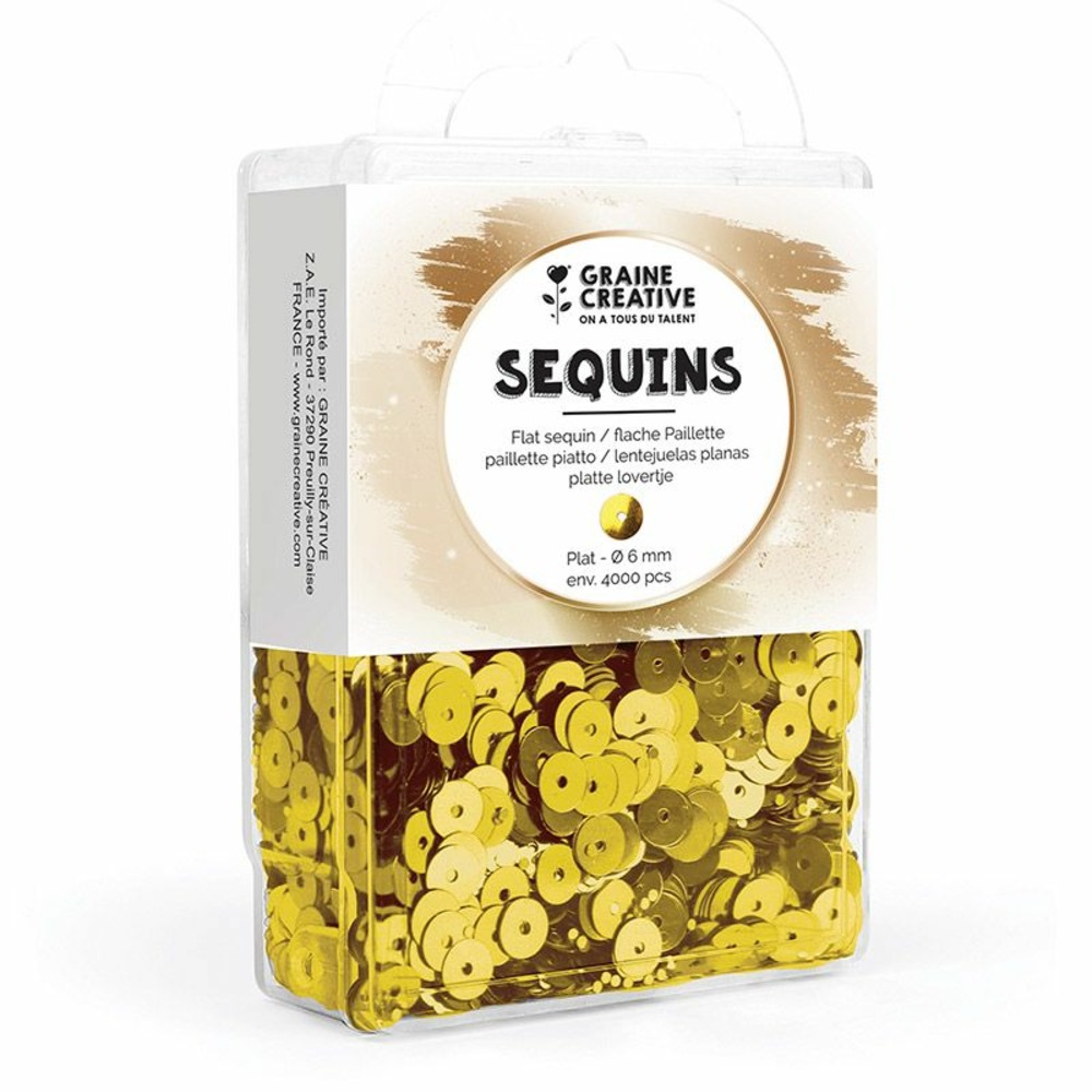 Boîte de sequins plats or - 4000 pièces
