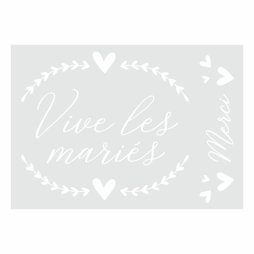 Transfert textile thermocollant a5 - vive les mariés