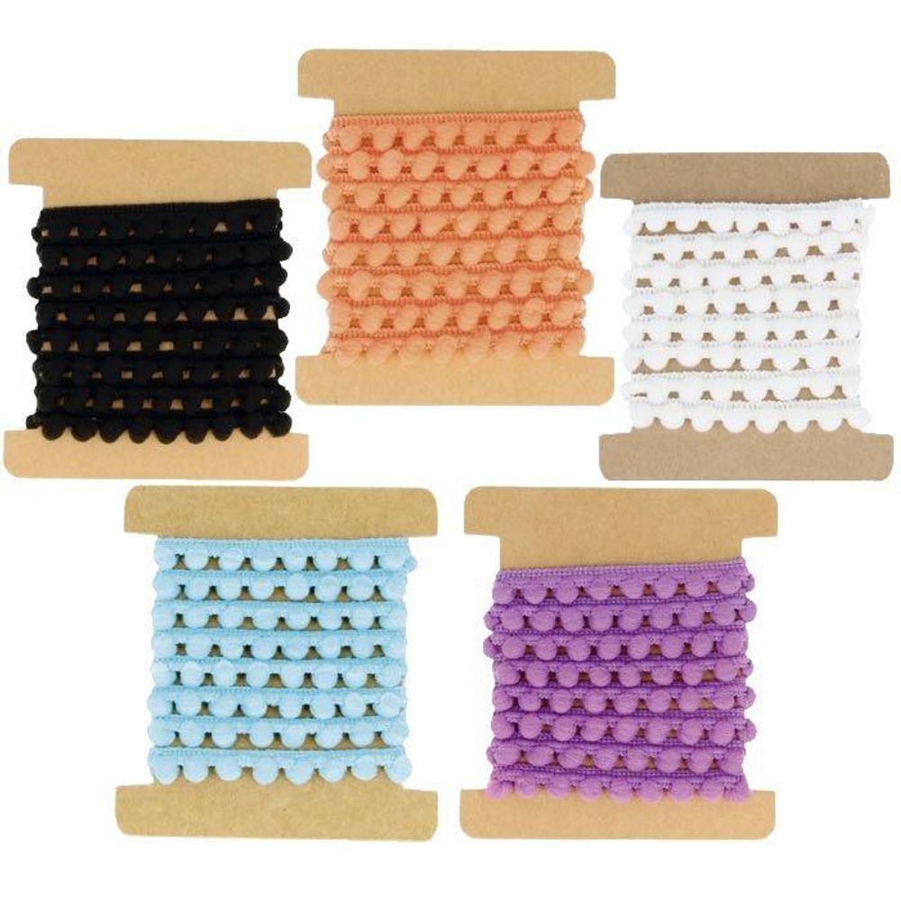 Sourcing Map Ruban à Pompons De 9,1 M De Large, 1,3 Cm De Large