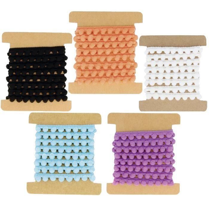 Sourcing Map Ruban à Pompons De 9,1 M De Large, 1,3 Cm De Large Sourcing Map Ruban à Pompons De 9,1 M De Large, 1,3 Cm De Large