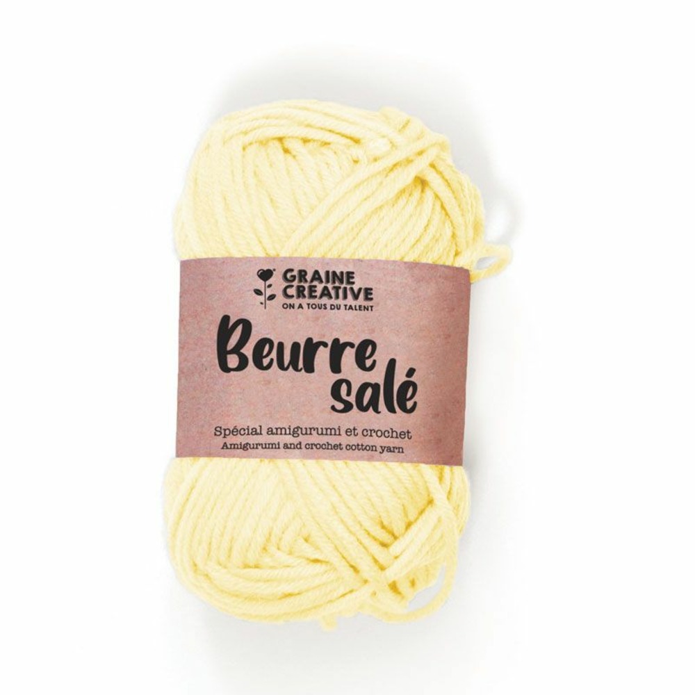 Fil de coton spécial crochet et amigurumi 55 m - jaune clair