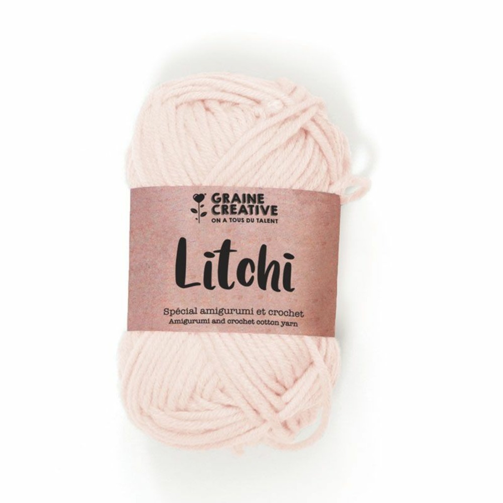 Fil de coton spécial crochet et amigurumi 55 m - rose clair