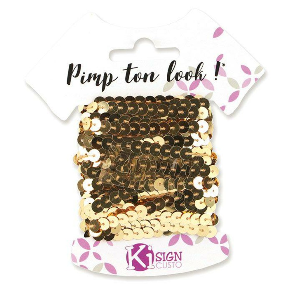 6 ruban de sequins 6 m - doré