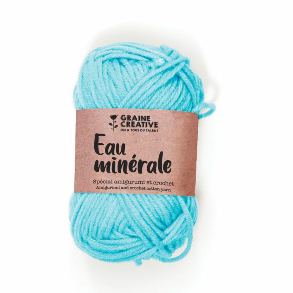 Fil de coton spécial crochet et amigurumi 55 m - bleu clair