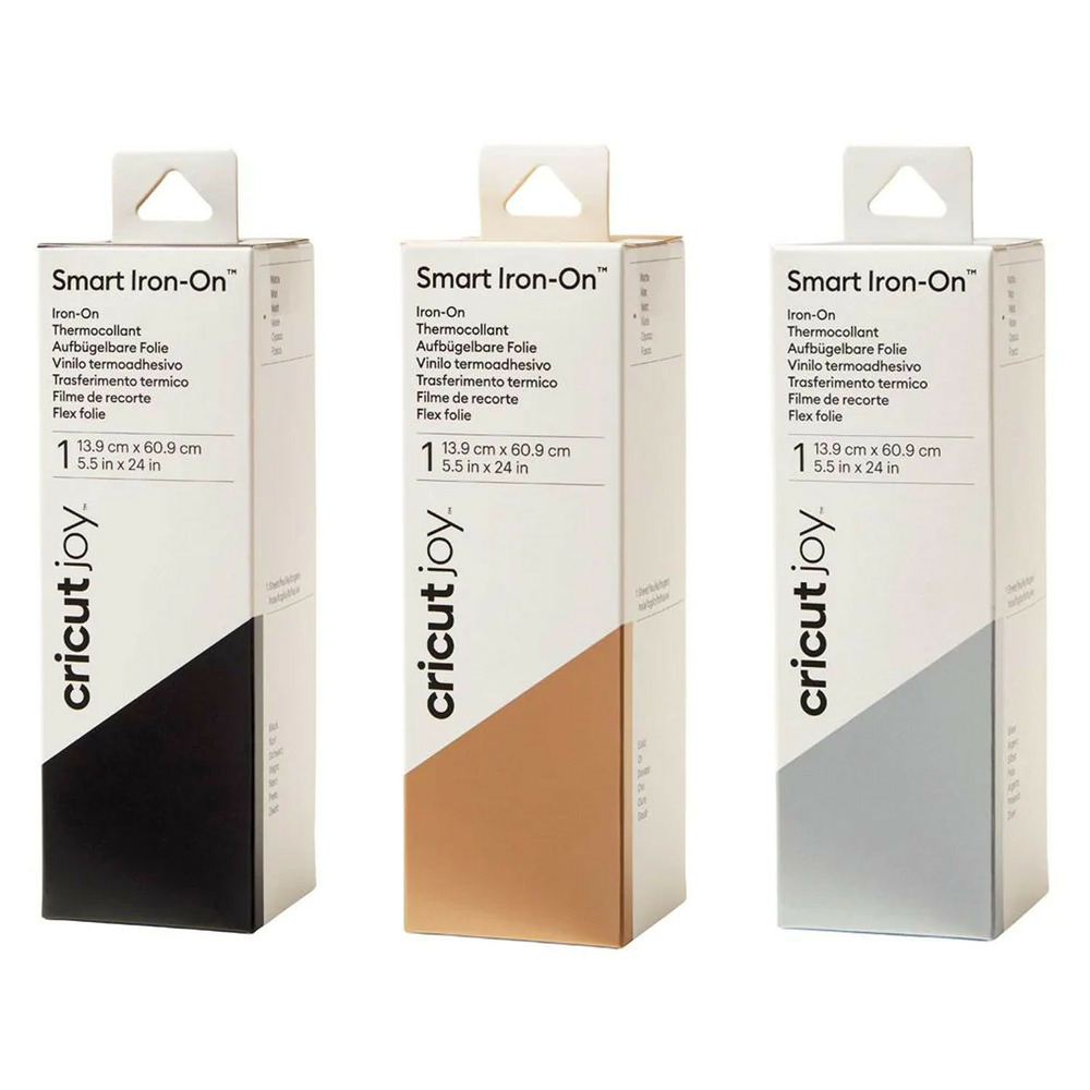 3 rouleaux thermocollants mats 61 x 14 cm - noir, argenté, doré