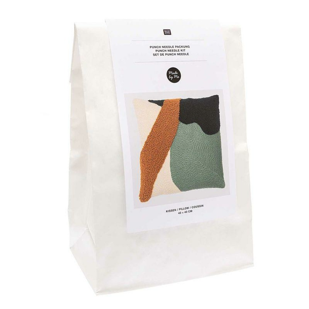 Kit punch needle - coussin vert