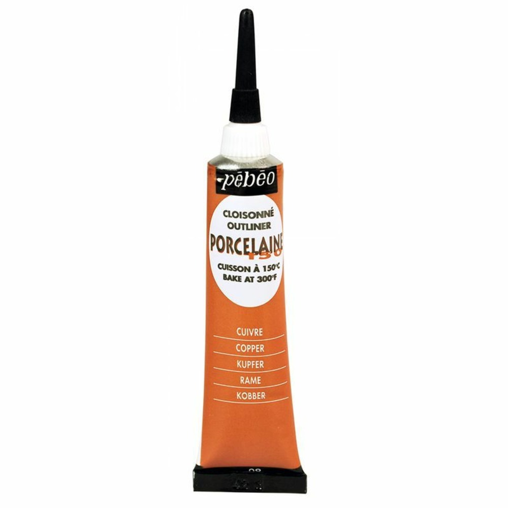 Peinture à l'eau brillante pour porcelaine - cuivre - 20 ml