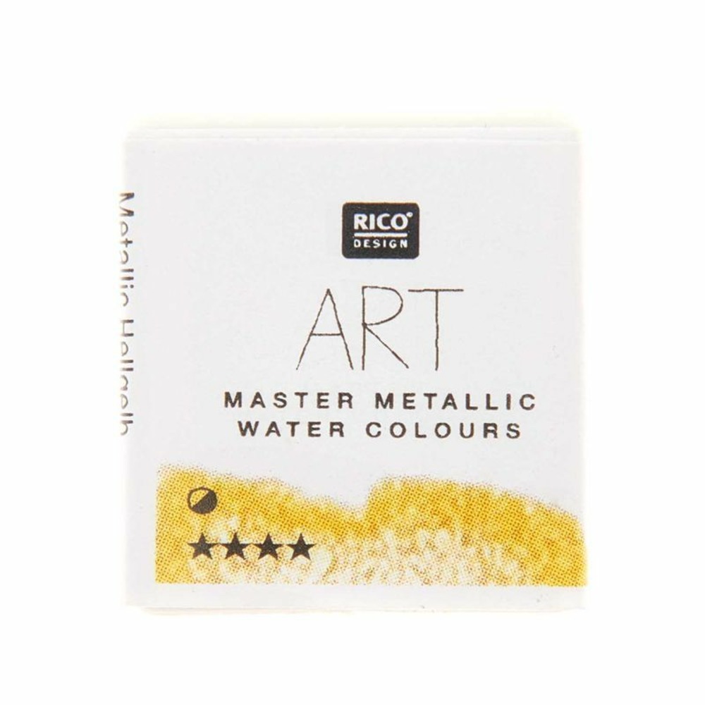 Peinture aquarelle métallique 1/2 godet - jaune clair