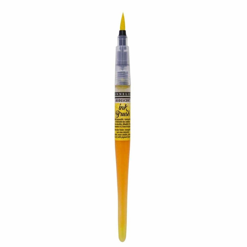 Pinceau à réservoir ink brush 6,5 ml - jaune citron irisé