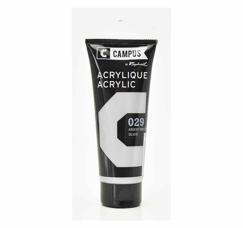 Peinture acrylique 100 ml - argent iridescent n°029