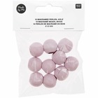 10 perles rondes - bois rose - 20 mm