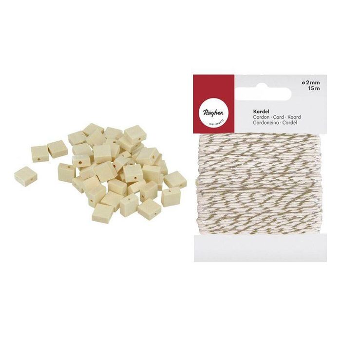 Glorex Lot de perles Blanc / Argent Glorex Lot de perles Blanc / Argent