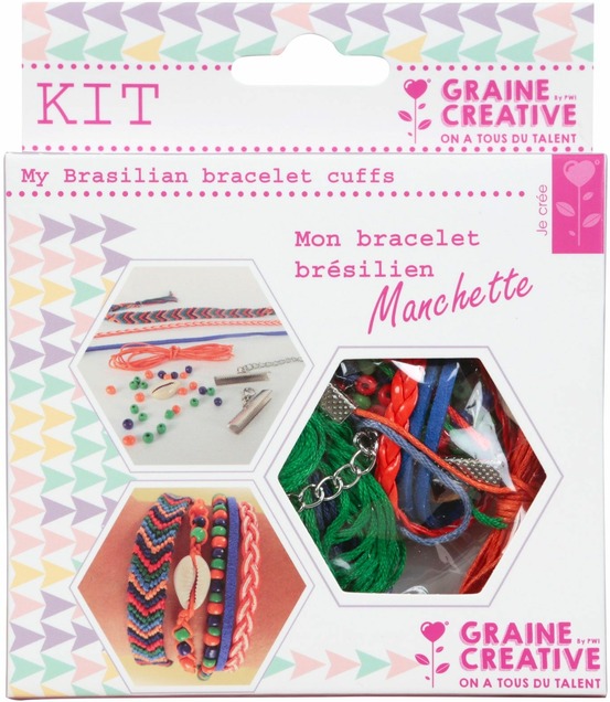 Kit diy bijoux - réaliser une manchette brésilienne de 5 bracelets