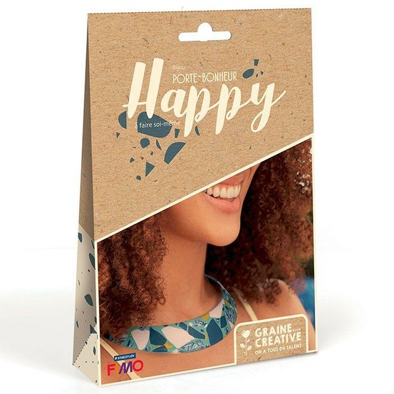 Coffret bijoux à faire soi-même en pâte polymère - happy